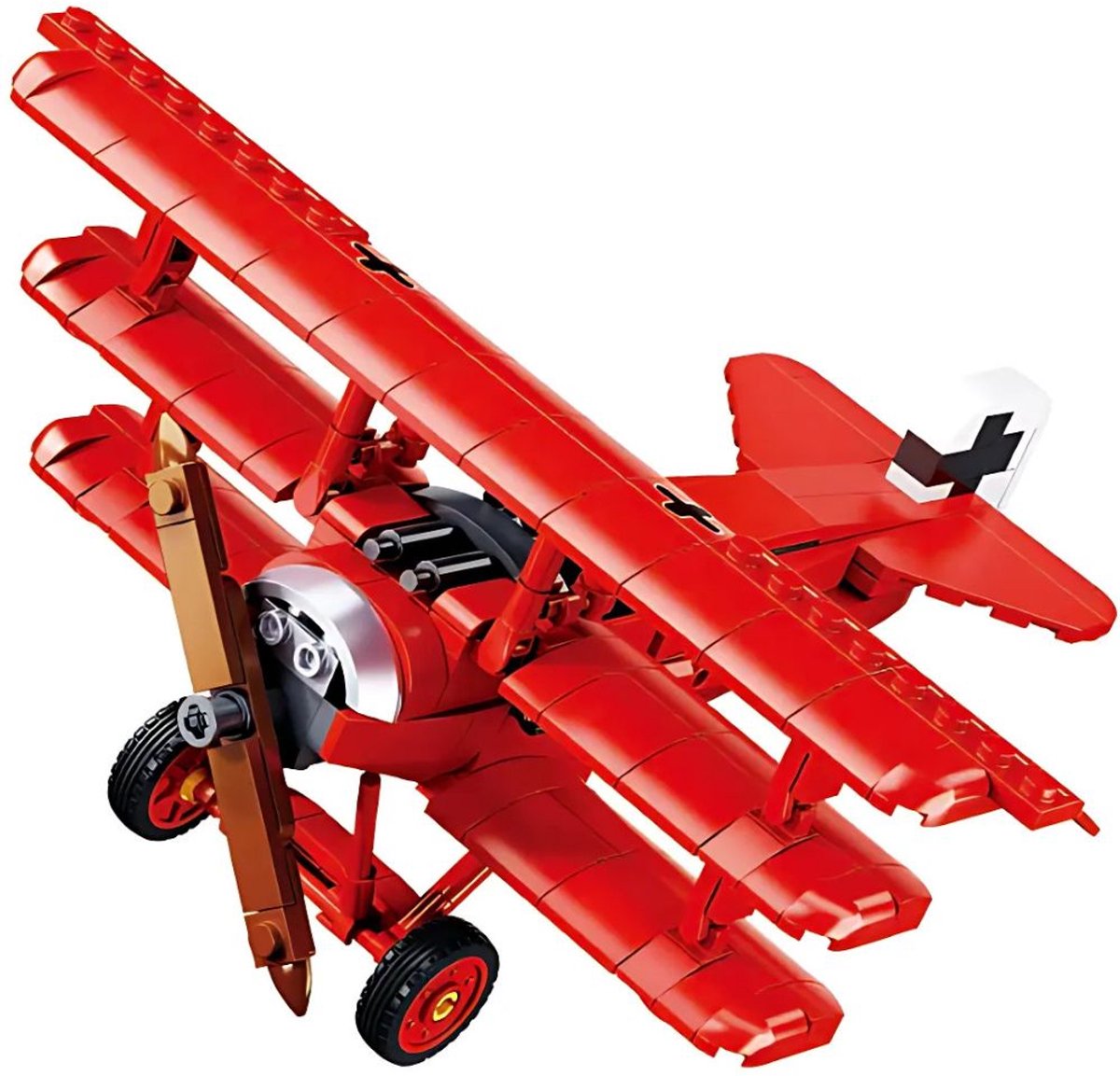   - Retro Vliegtuig Fokker DR-1S | WW2 army luchtmacht modelbouw | Technische educatief leger speelgoed | Bouwpakketten voor volwassenen en kinderen | 281 bouwstenen